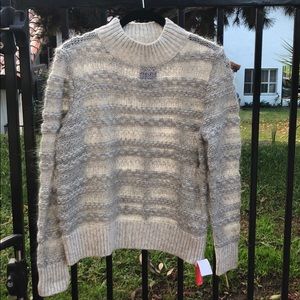 Rebecca Taylor Grey Mock neck Sweater NWT